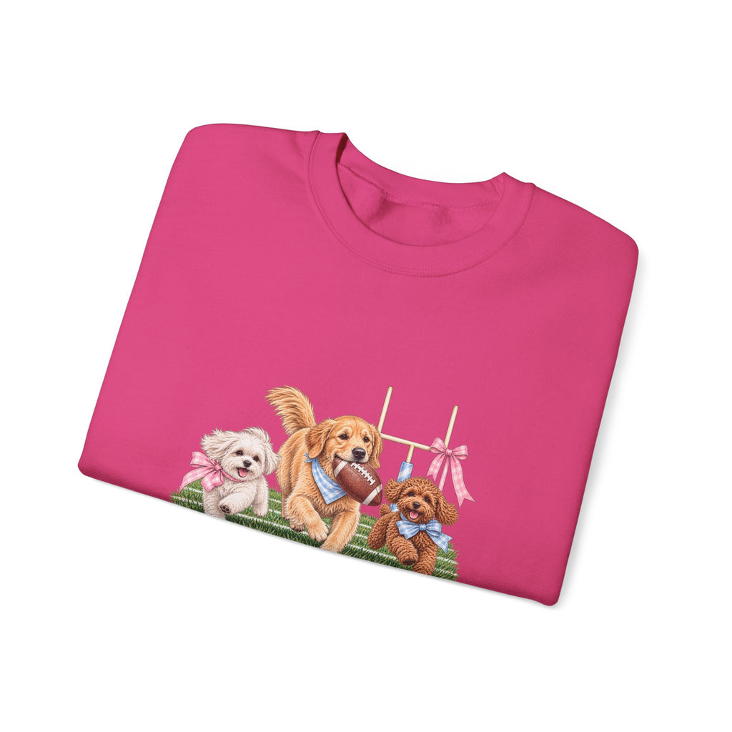 Puppy Trio Football Crewneck Sweatshirt