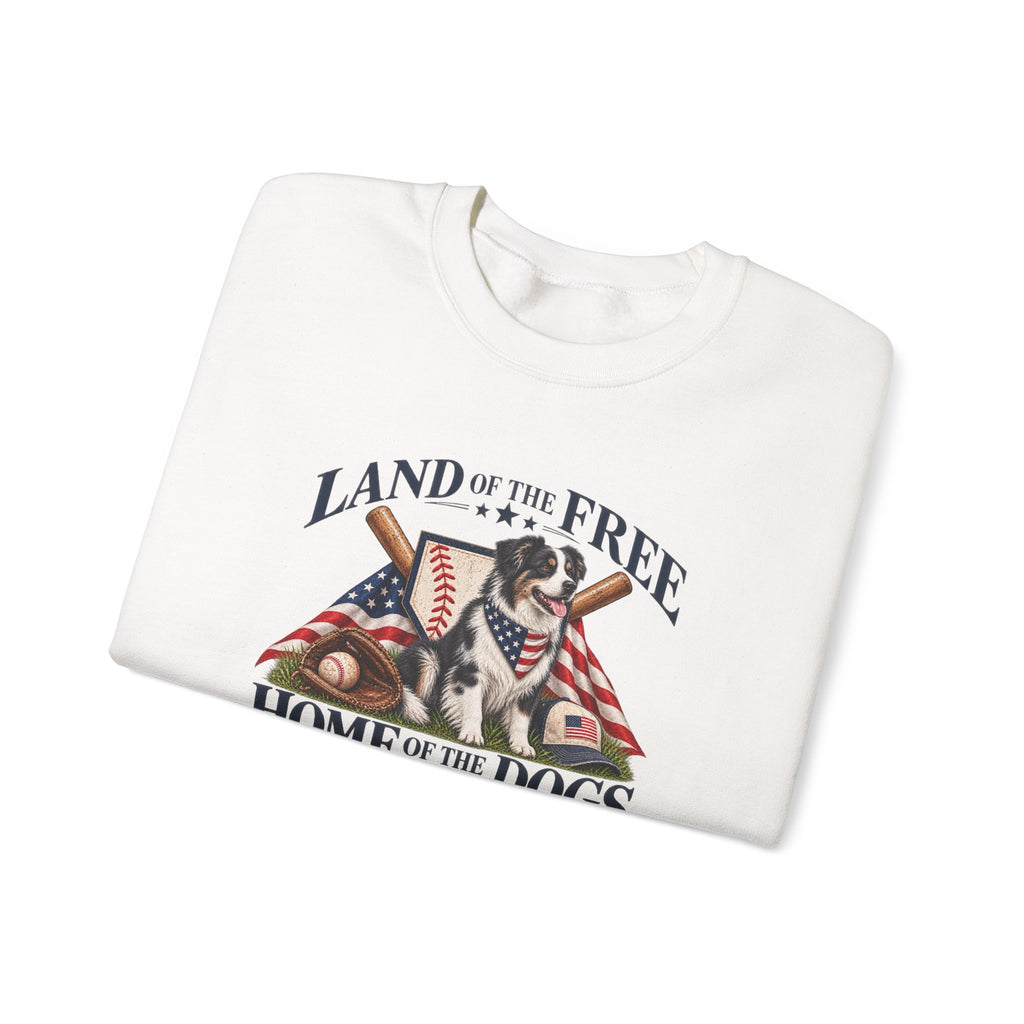 Land of the Free Home of the Dogs Crewneck Sweatshirt
