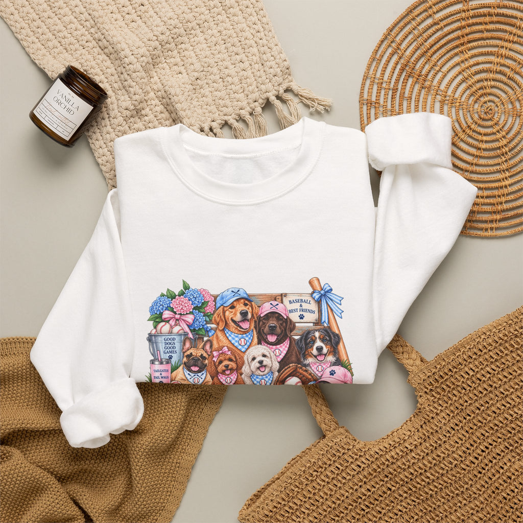 Dog Lover Baseball Crewneck Sweatshirt