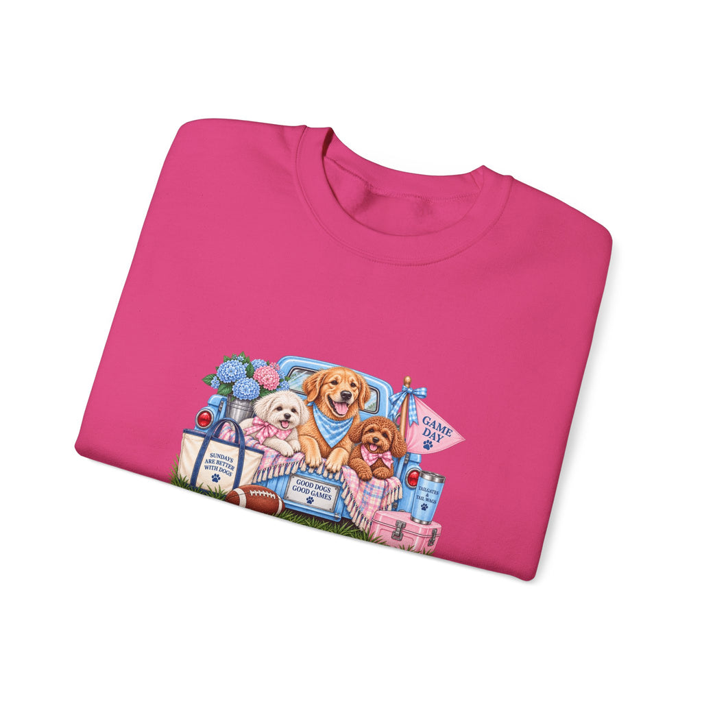 Dog Trio Football Crewneck Sweatshirt