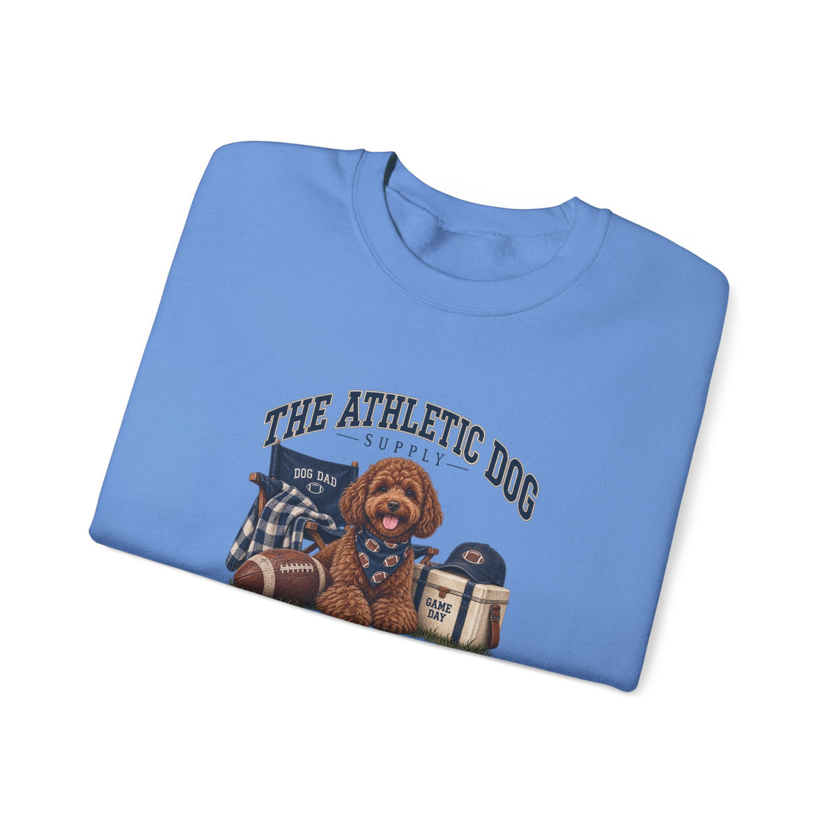 Dog Dad Football Crewneck Sweatshirt
