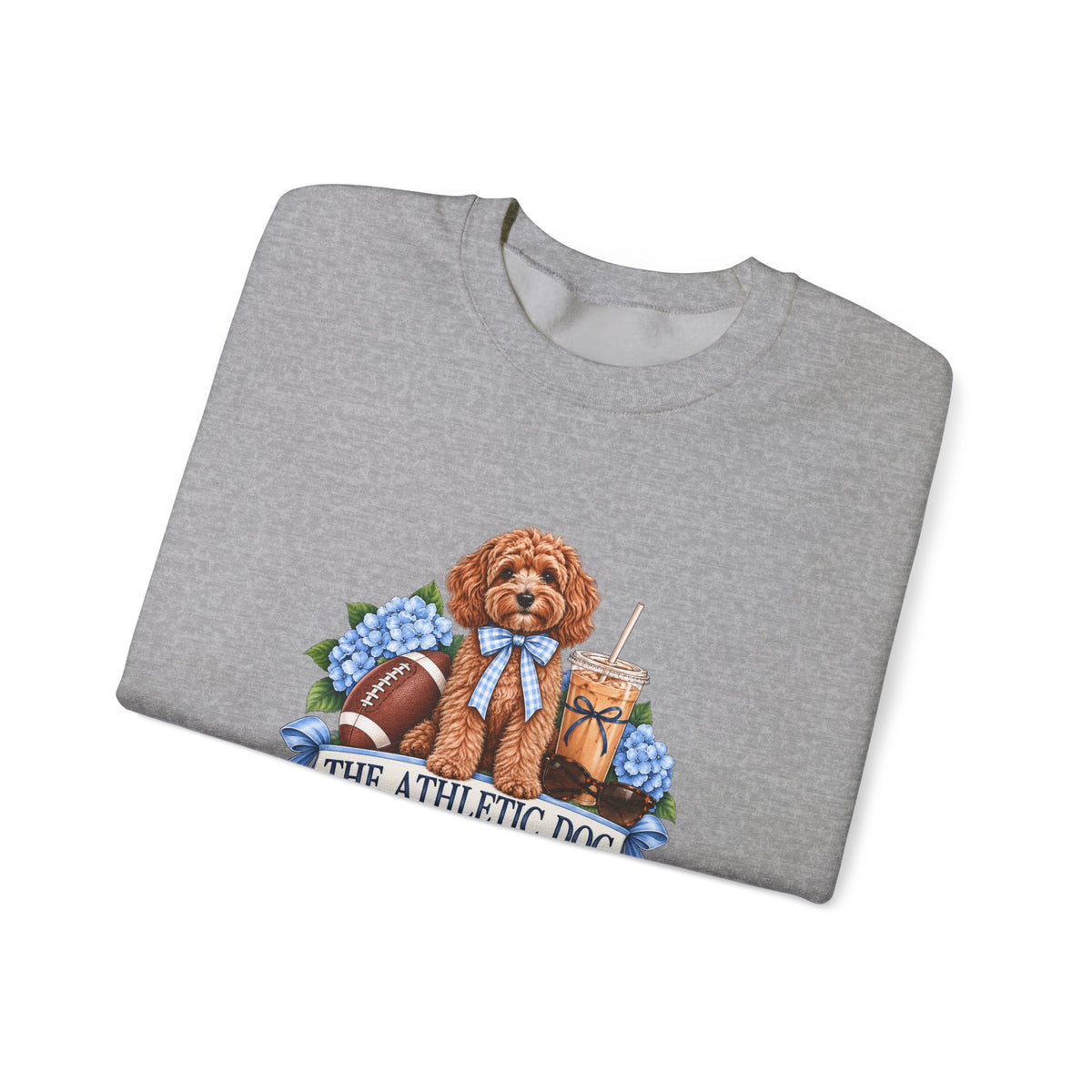 Dog Mom Football Crewneck Sweatshirt