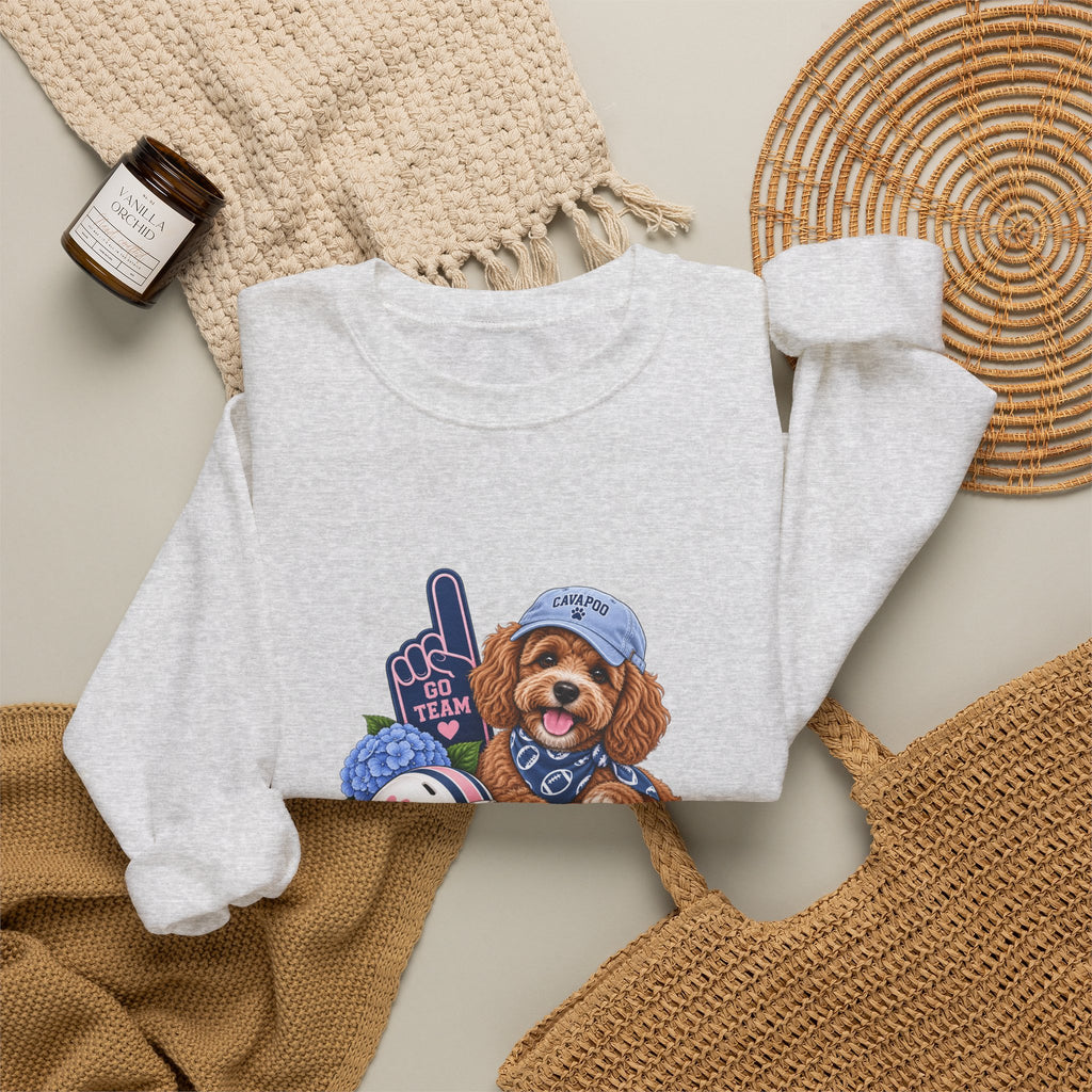 Cavapoo Football Crewneck Sweatshirt