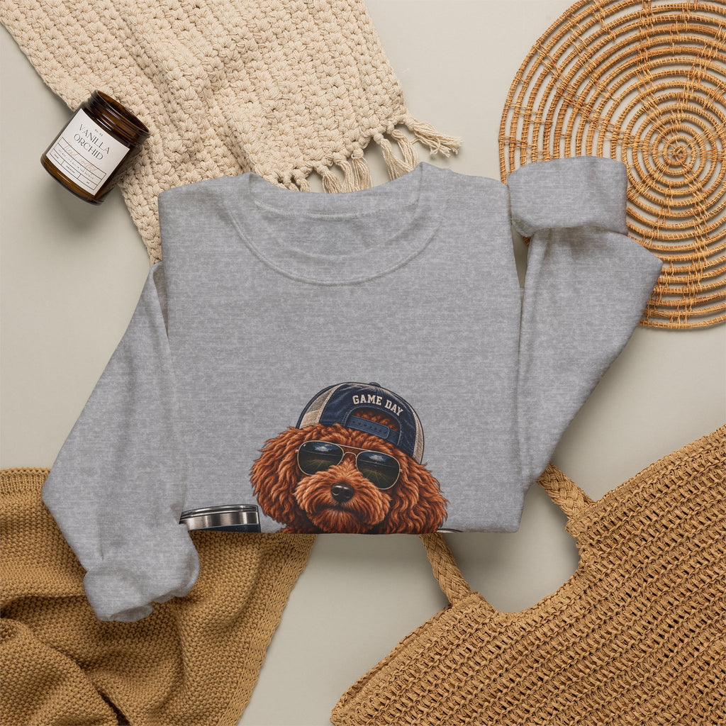 Poodle Football Crewneck Sweatshirt