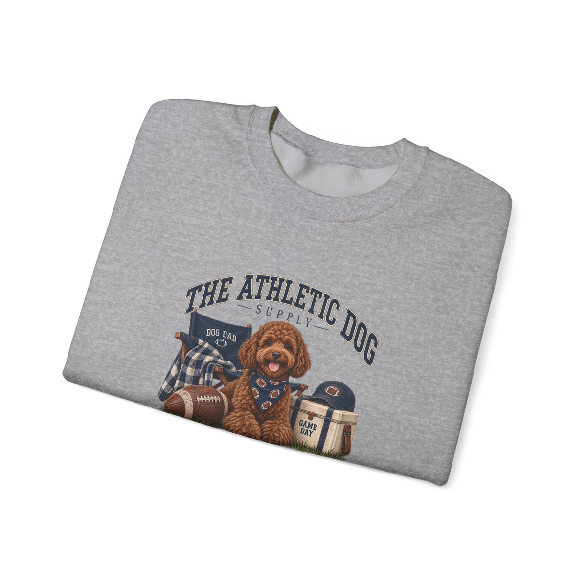 Dog Dad Football Crewneck Sweatshirt