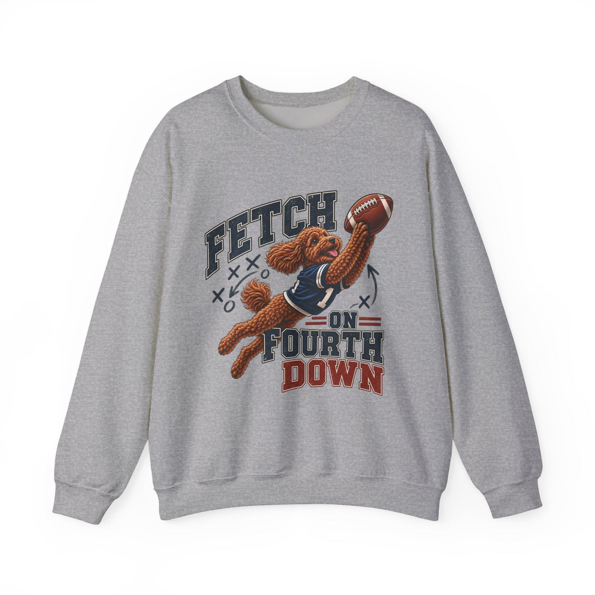 Fetch on Fourth Down Football Crewneck Sweatshirt