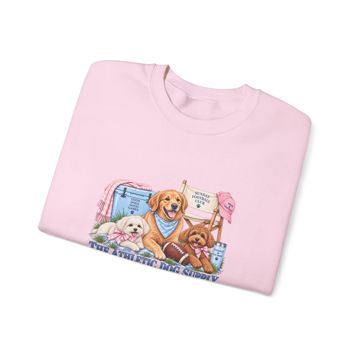 Dog Trio Football Crewneck Sweatshirt
