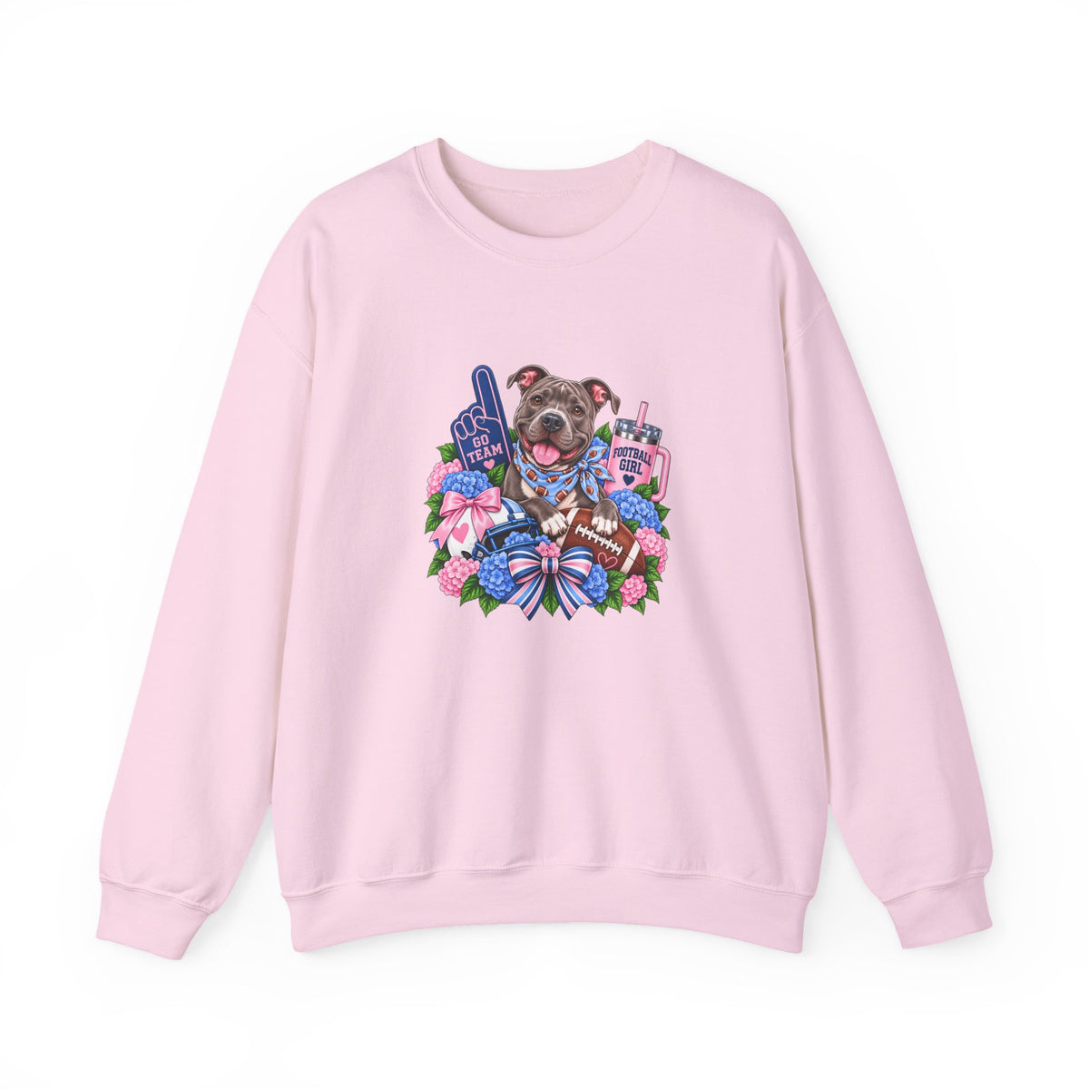 Pit Bull Football Crewneck Sweatshirt