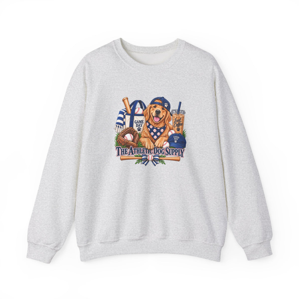 Golden Retriever Baseball Crewneck Sweatshirt