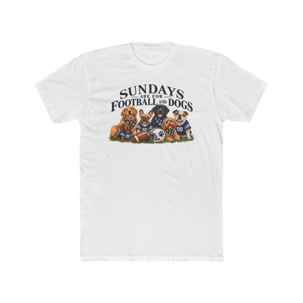 Sundays Are for Football and Dogs Graphic Tee — Crew Shirt