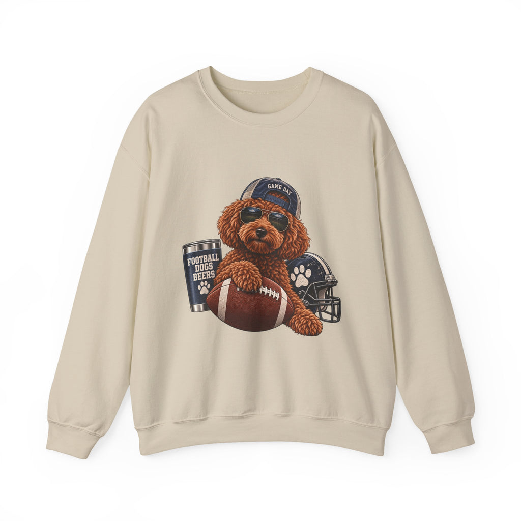 Poodle Football Crewneck Sweatshirt