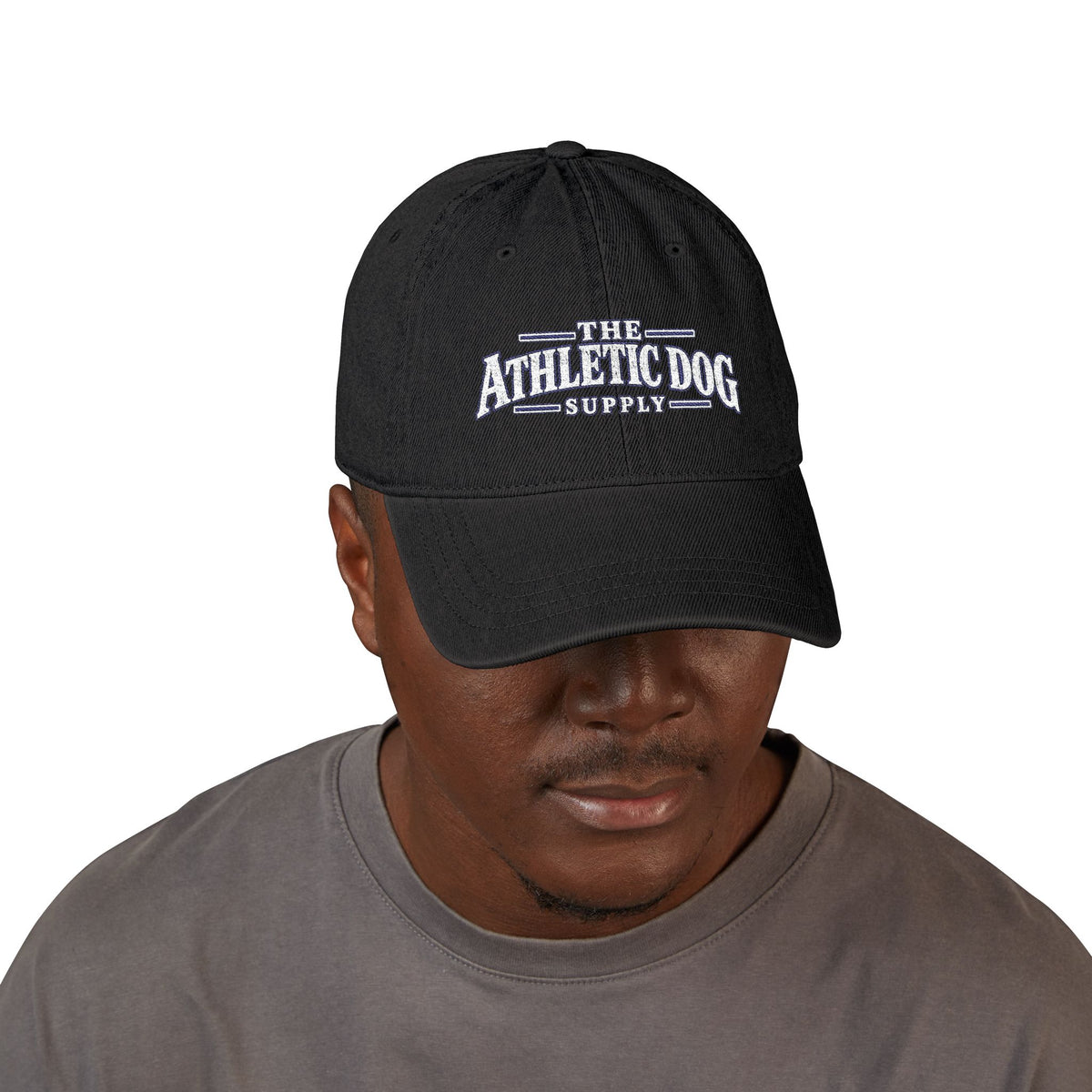Embroidered Denim Hat — "The Athletic Dog Supply" Classic Baseball Cap