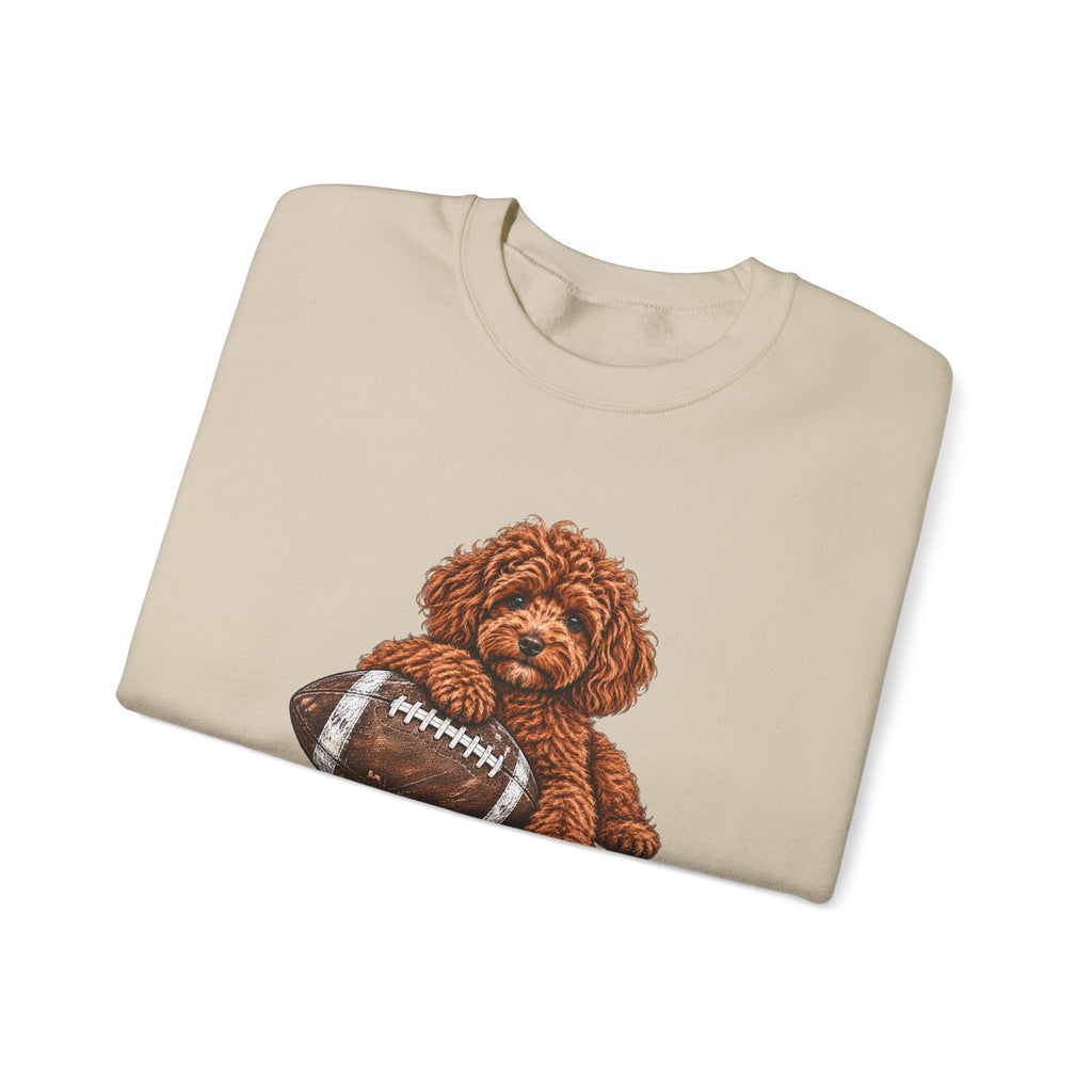 Poodle Football Crewneck Sweatshirt