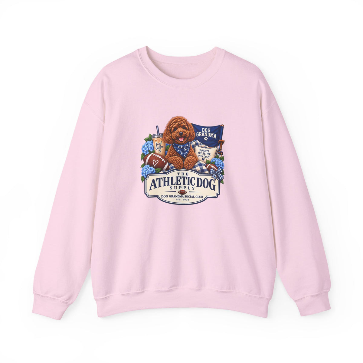 Dog Grandma Football Crewneck Sweatshirt