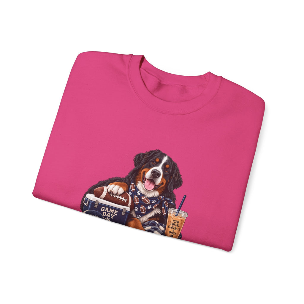 Bernese Mountain Dog Football Crewneck Sweatshirt