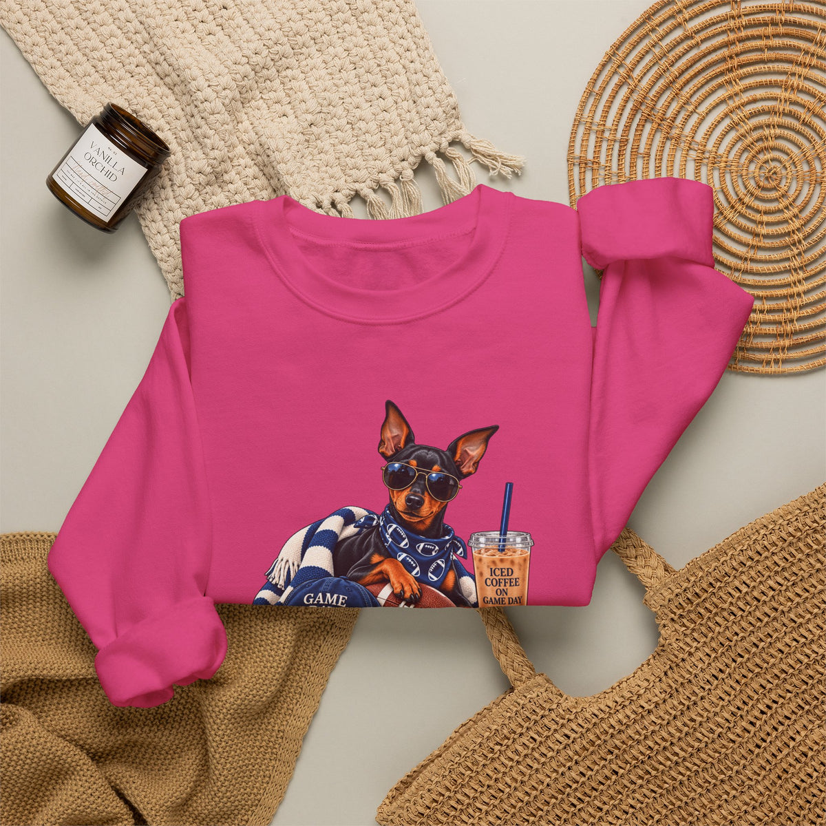 Doberman Football Crewneck Sweatshirt