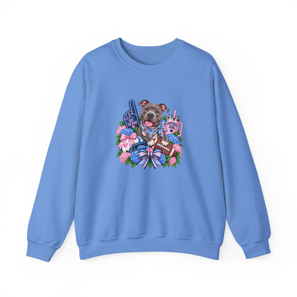 Pit Bull Football Crewneck Sweatshirt