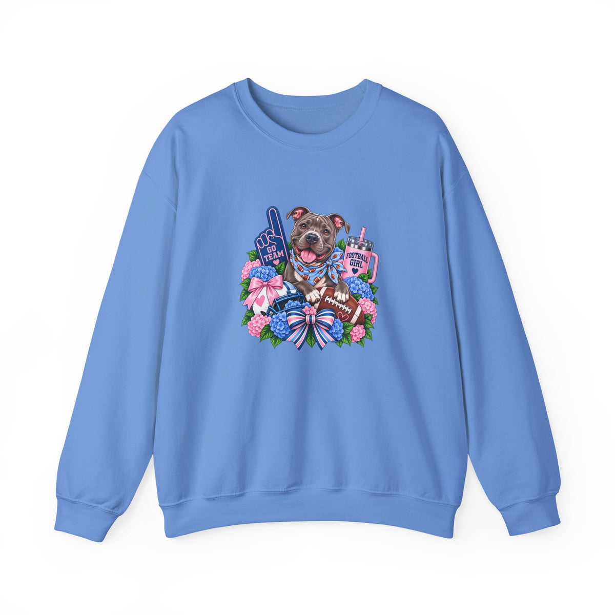 Pit Bull Football Crewneck Sweatshirt