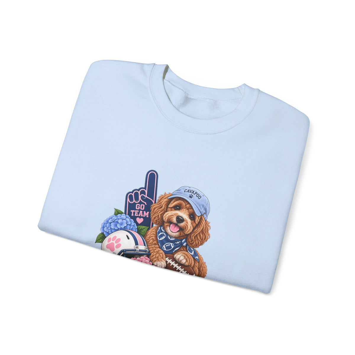 Cavapoo Football Crewneck Sweatshirt
