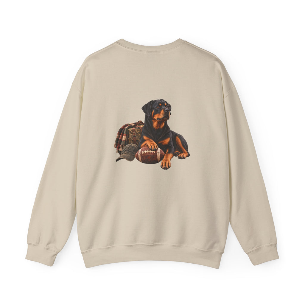 Rottweiler Football Crewneck Sweatshirt