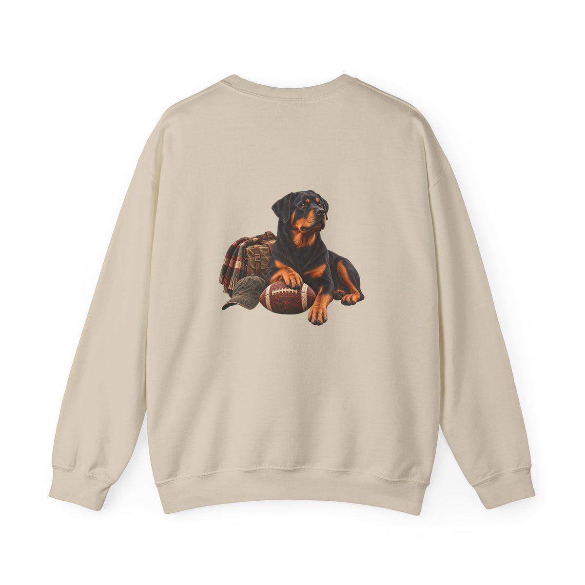 Rottweiler Football Crewneck Sweatshirt