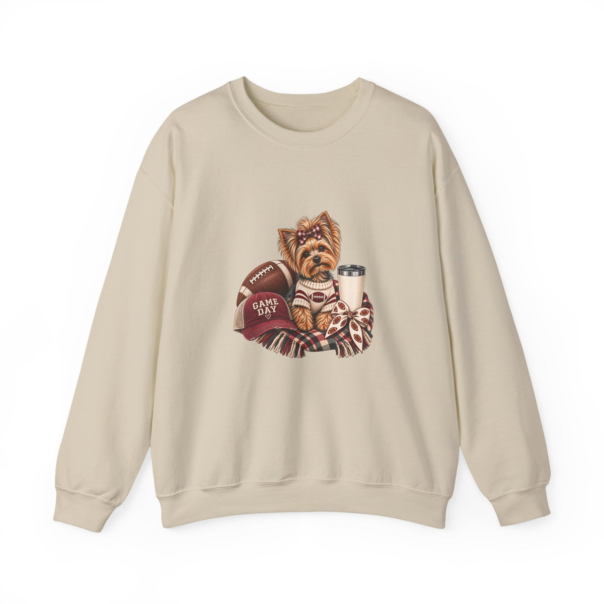 Yorkie Football Crewneck Sweatshirt