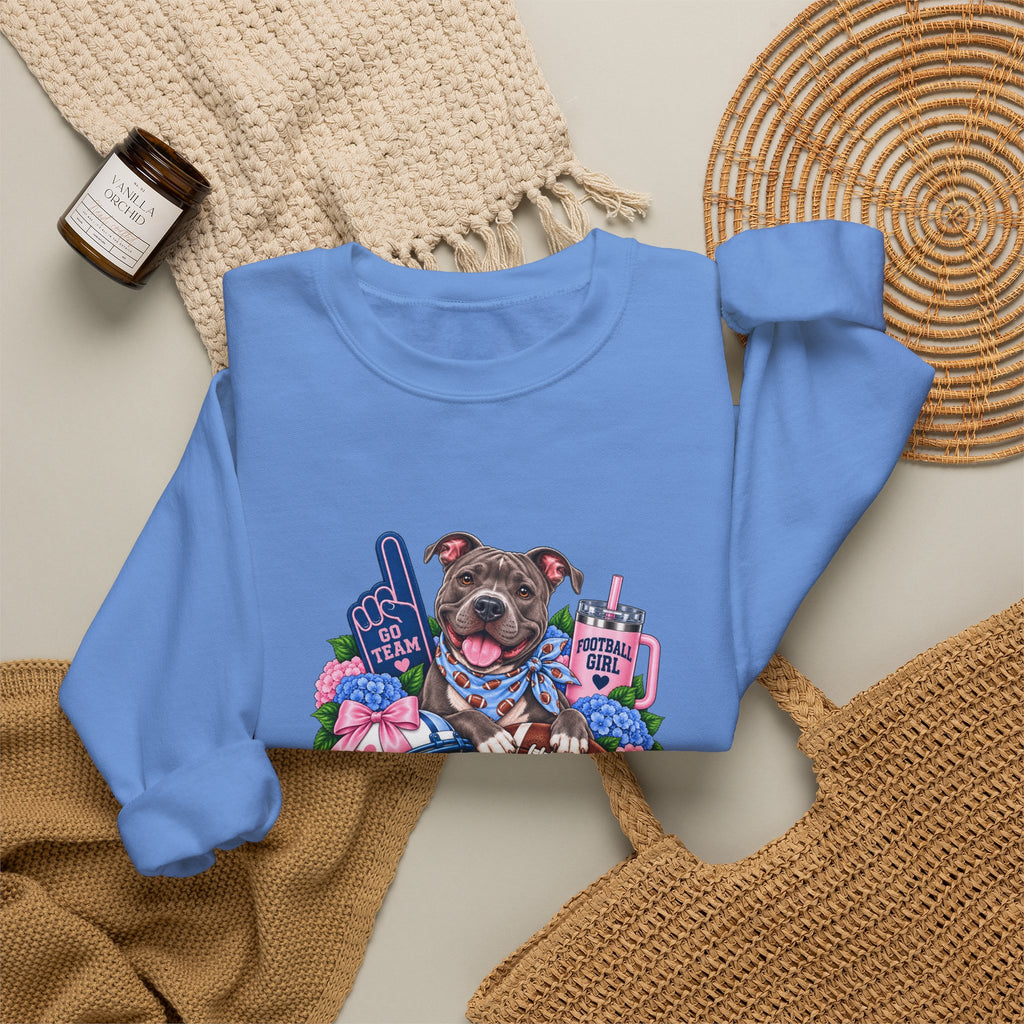 Pit Bull Football Crewneck Sweatshirt