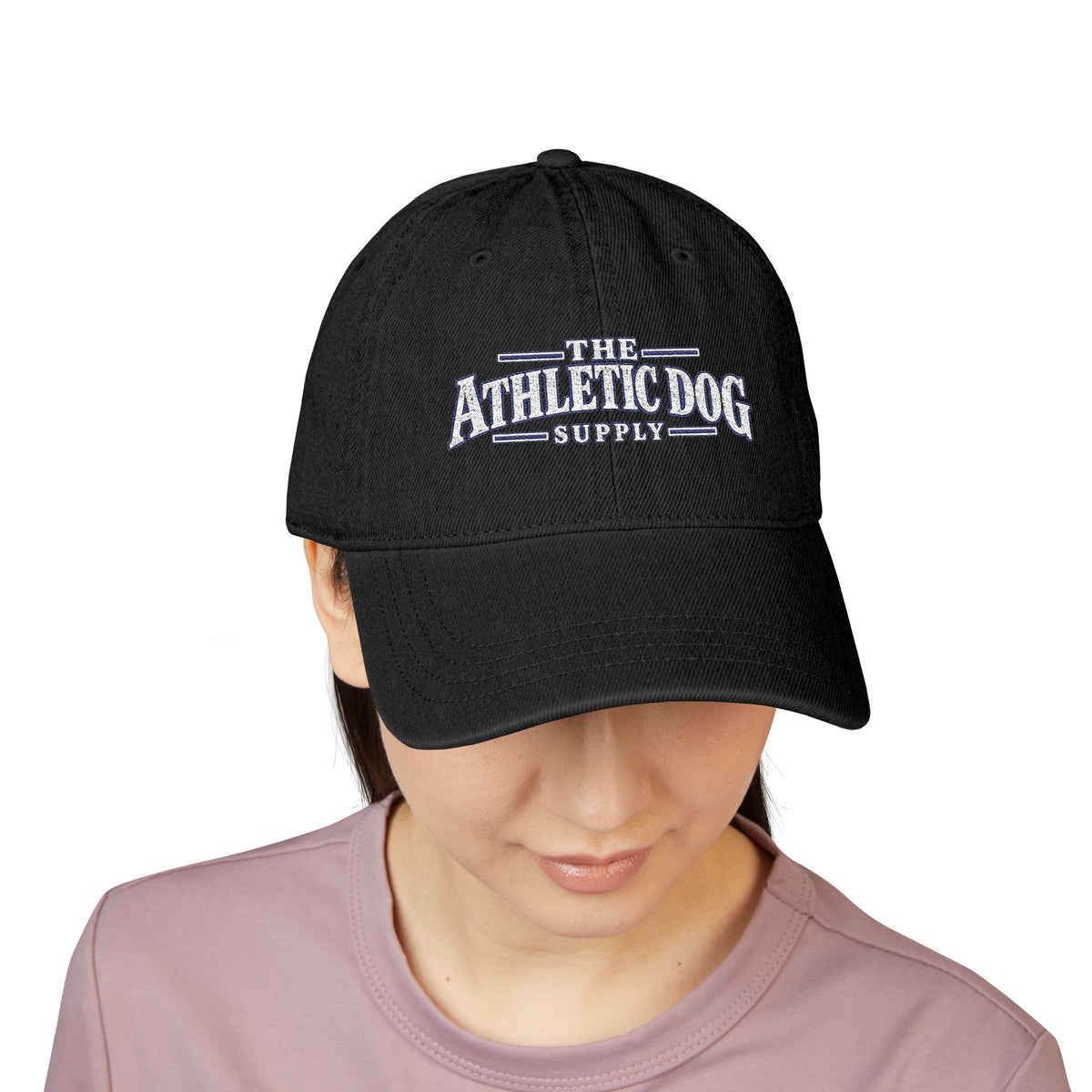 Embroidered Denim Hat — "The Athletic Dog Supply" Classic Baseball Cap