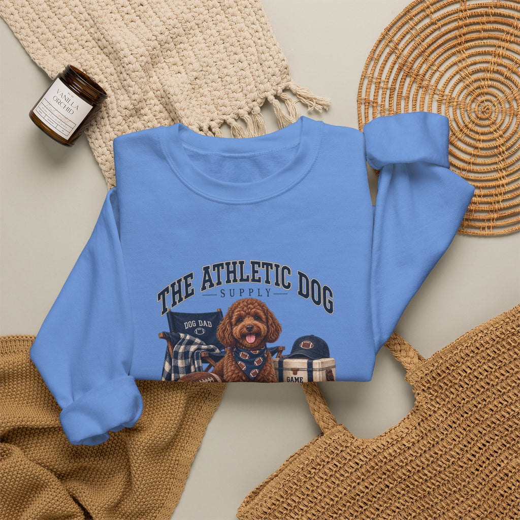 Dog Dad Football Crewneck Sweatshirt