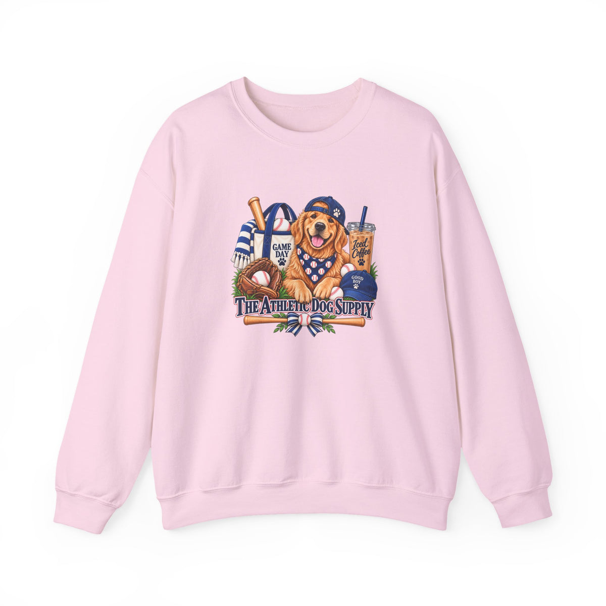 Golden Retriever Baseball Crewneck Sweatshirt