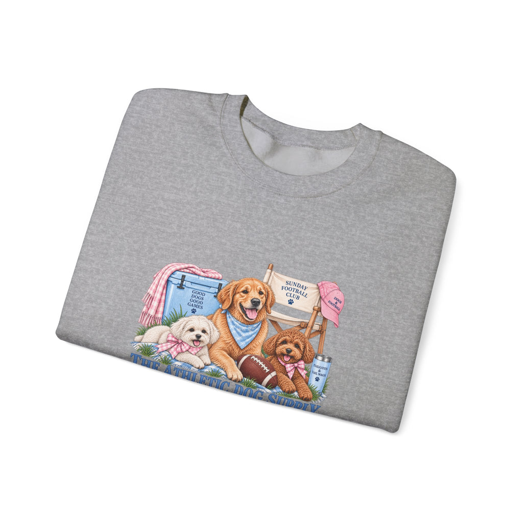 Dog Trio Football Crewneck Sweatshirt