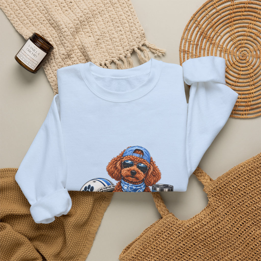 Toy Poodle Football Crewneck Sweatshirt