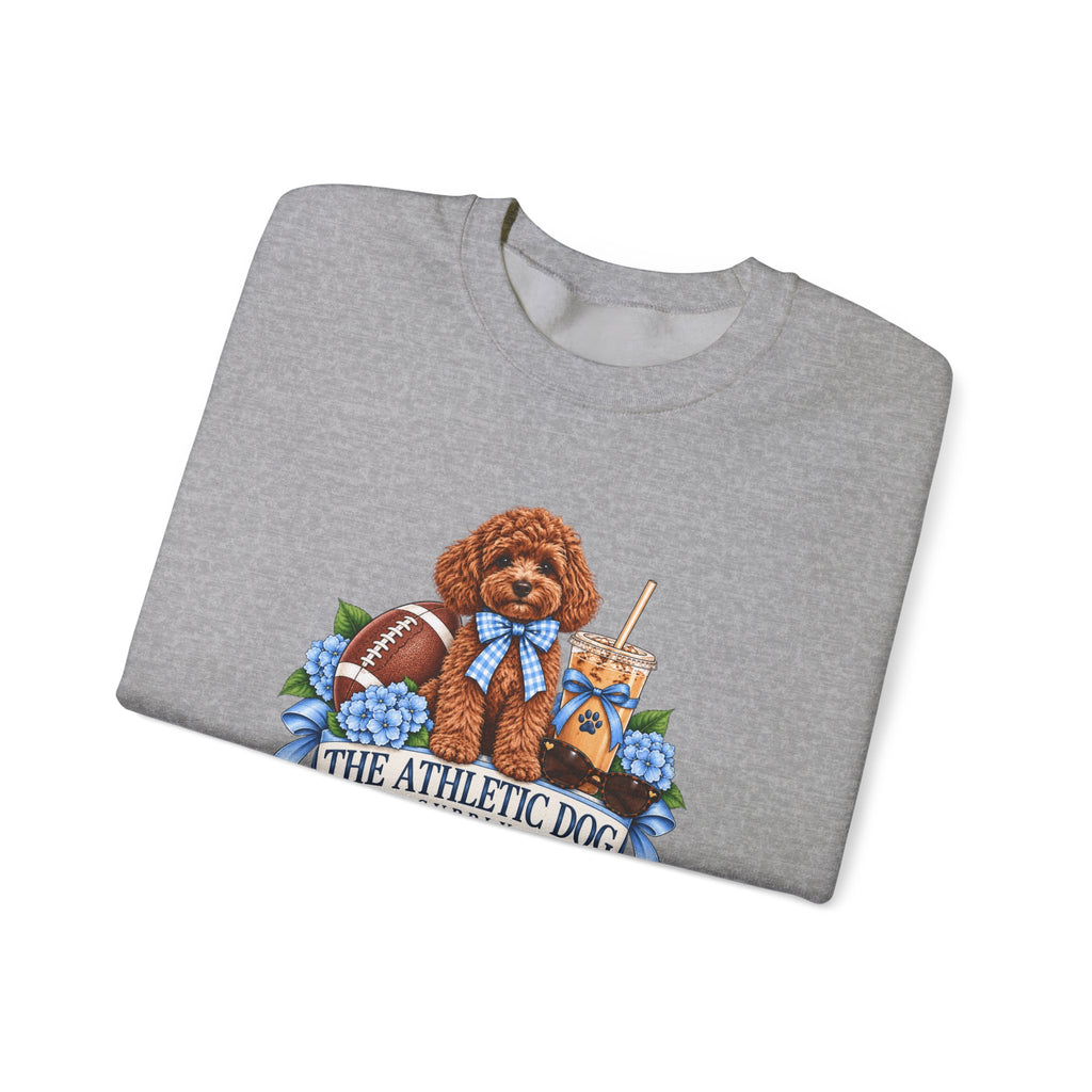 Dog Mom Football Crewneck Sweatshirt