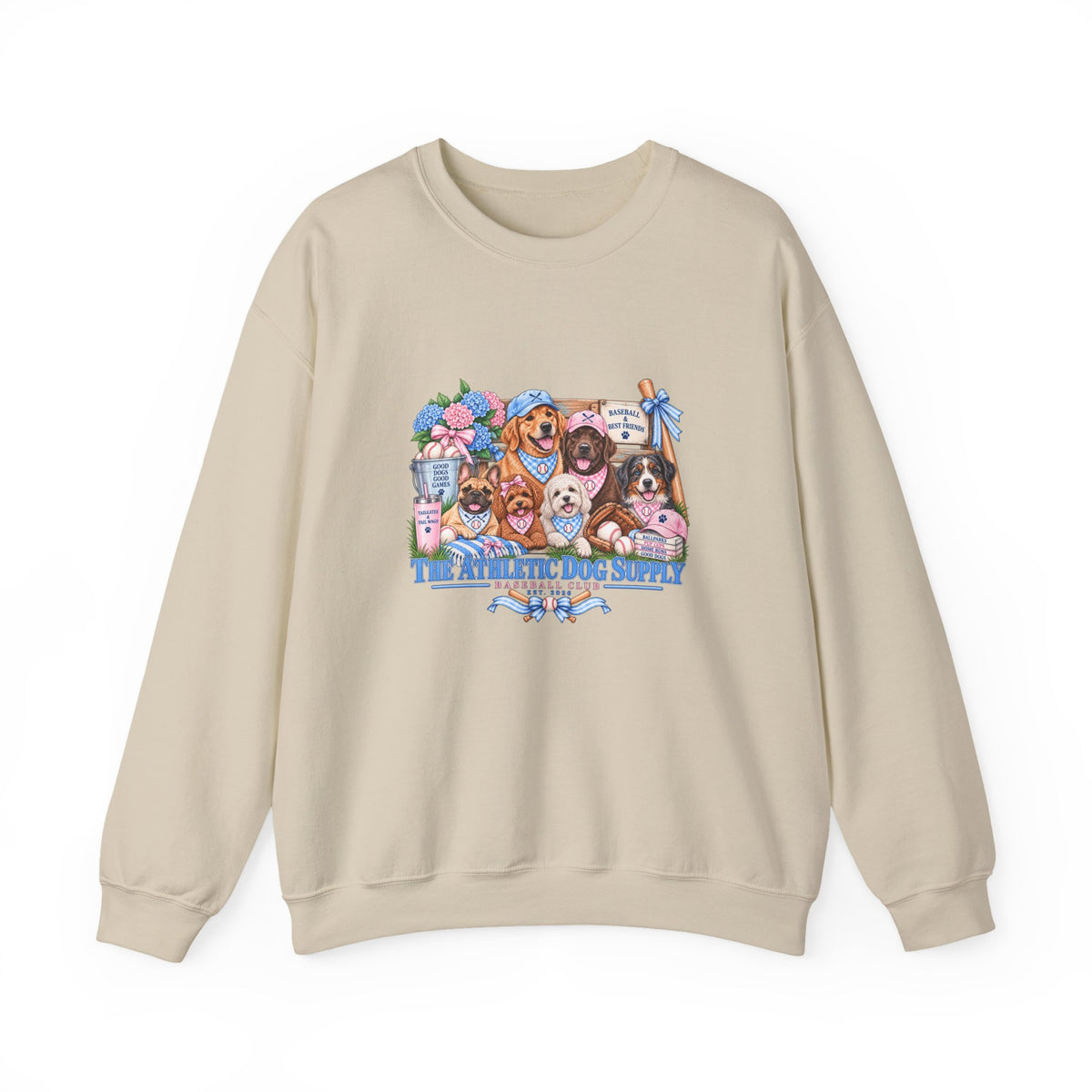 Dog Lover Baseball Crewneck Sweatshirt