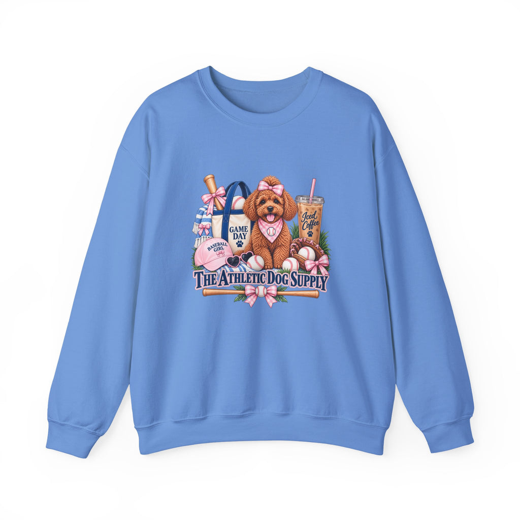 Poodle Baseball Crewneck Sweatshirt