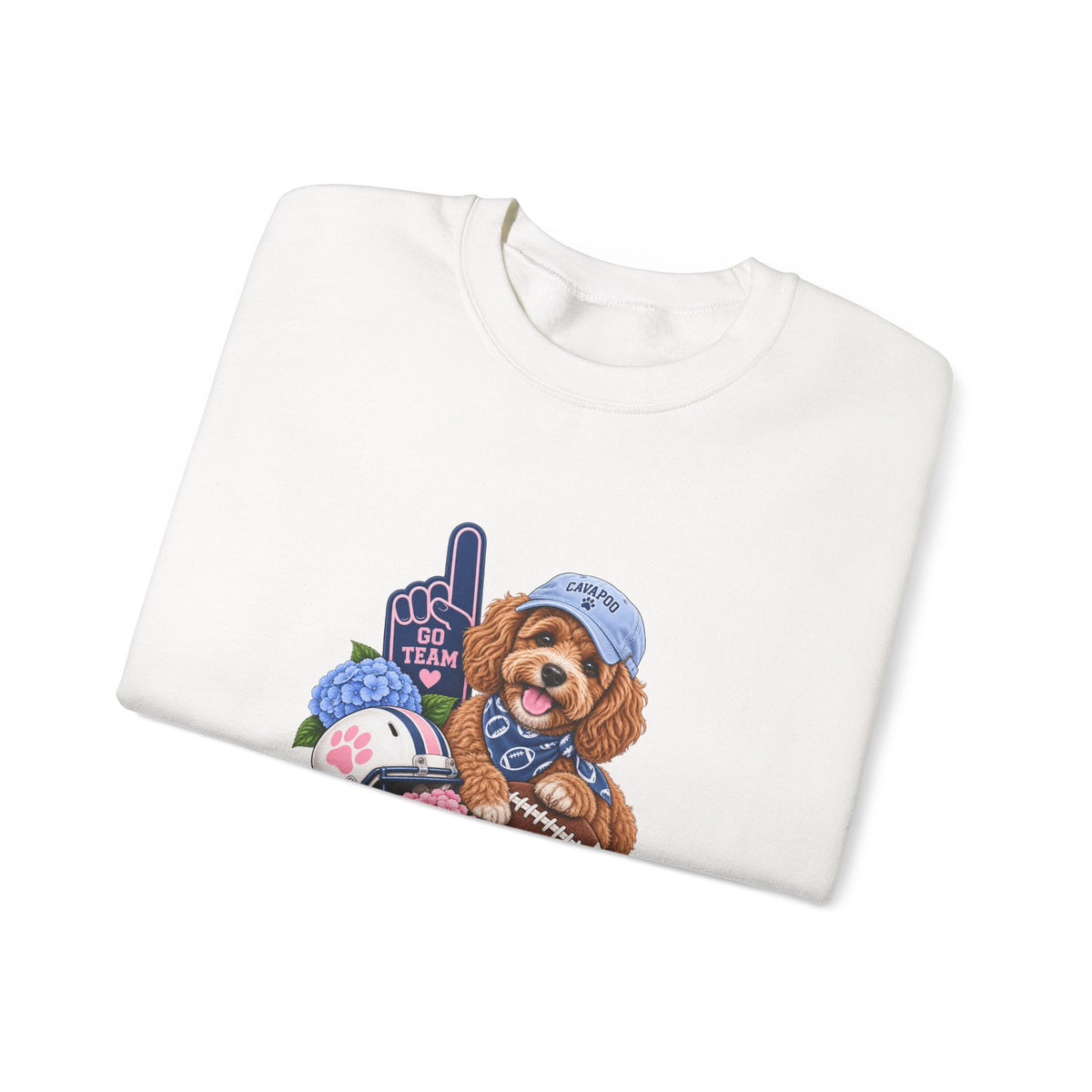 Cavapoo Football Crewneck Sweatshirt