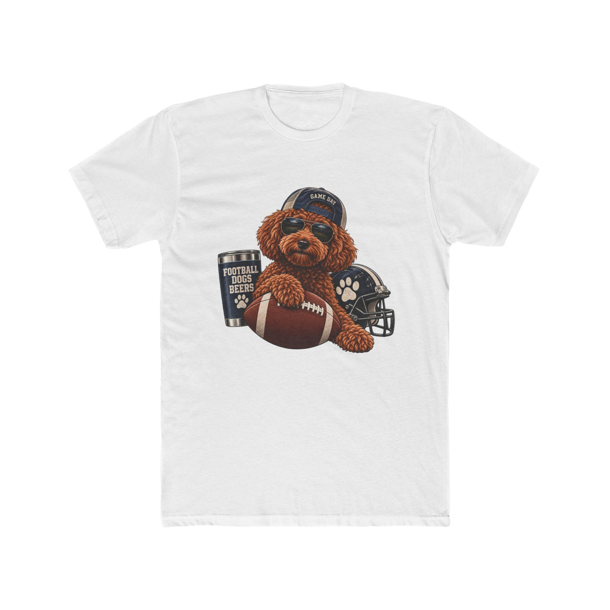 Poodle Football Graphic Tee — Crew Shirt