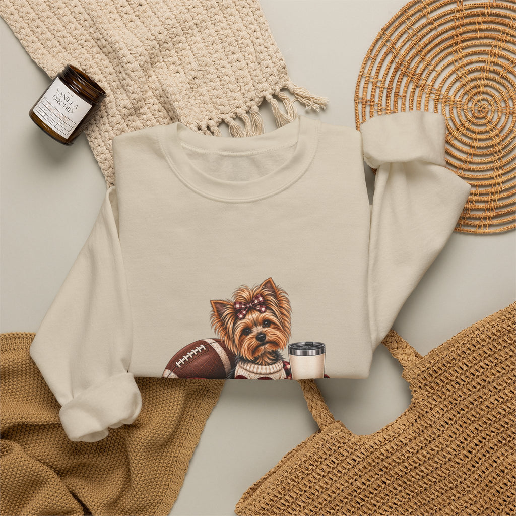 Yorkie Football Crewneck Sweatshirt