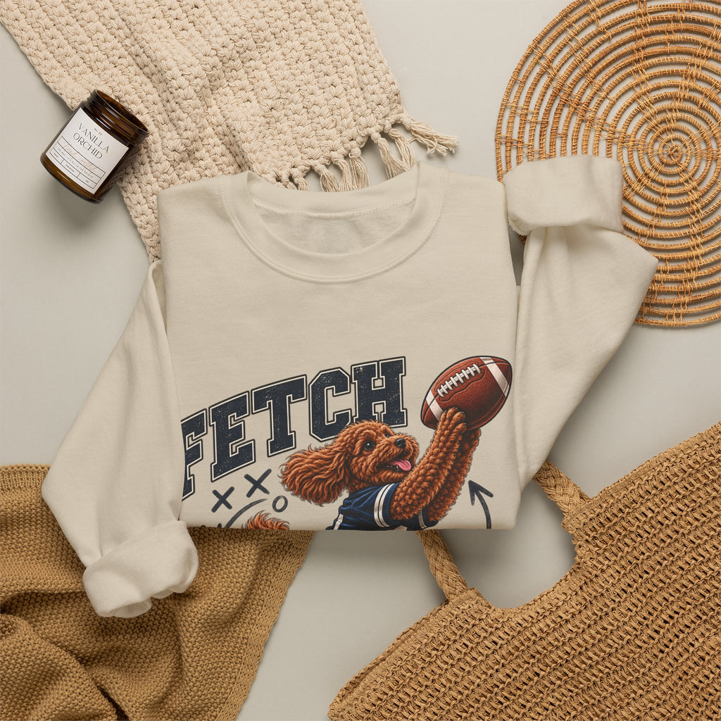 Fetch on Fourth Down Football Crewneck Sweatshirt