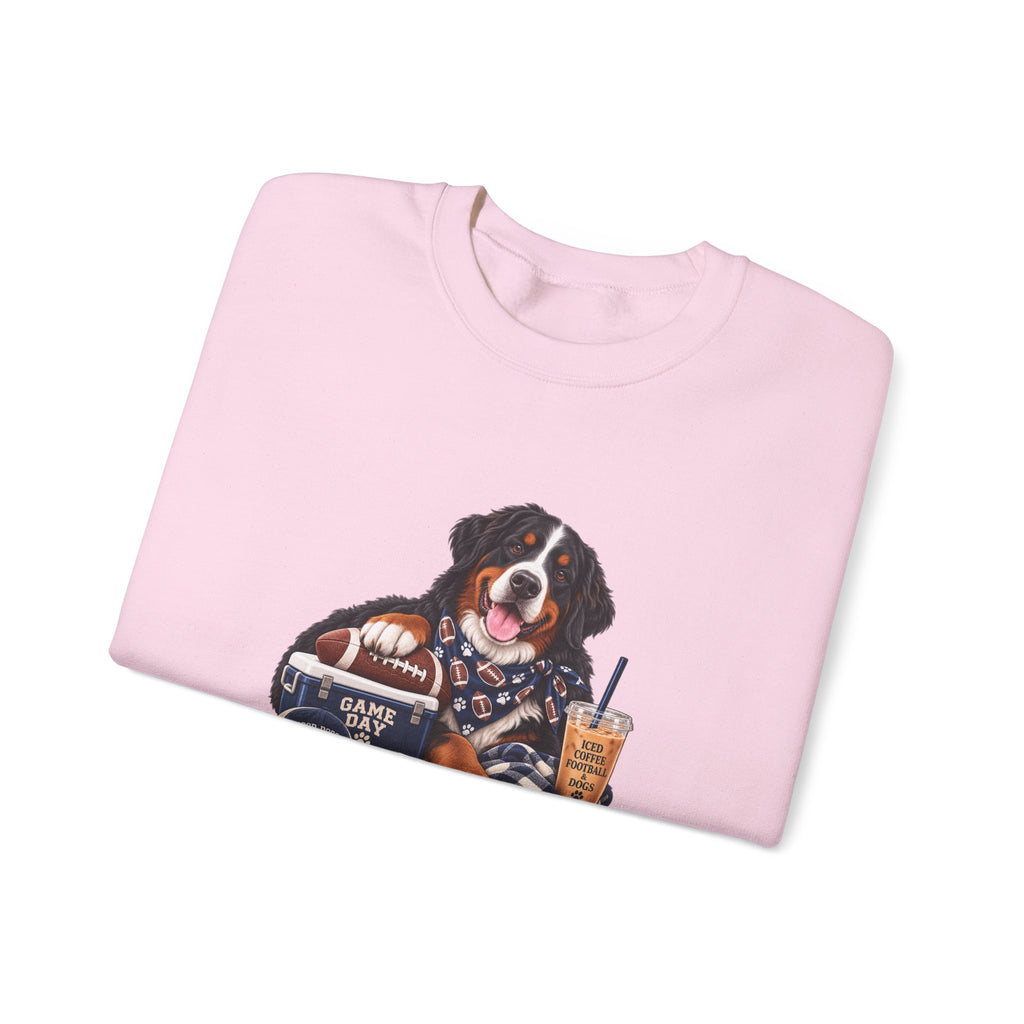 Bernese Mountain Dog Football Crewneck Sweatshirt