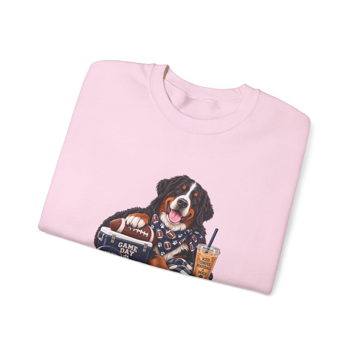 Bernese Mountain Dog Football Crewneck Sweatshirt
