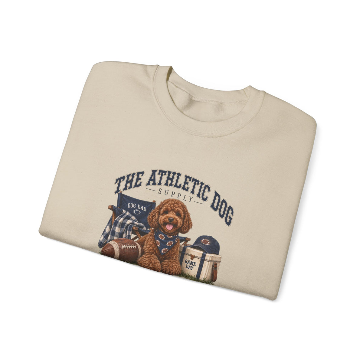 Dog Dad Football Crewneck Sweatshirt