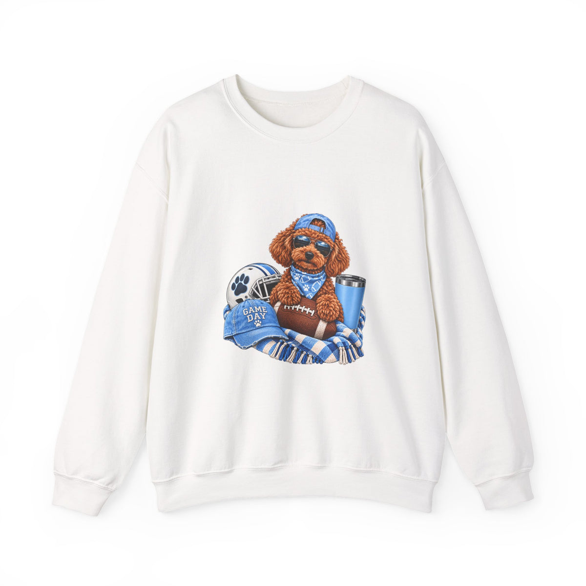 Toy Poodle Football Crewneck Sweatshirt