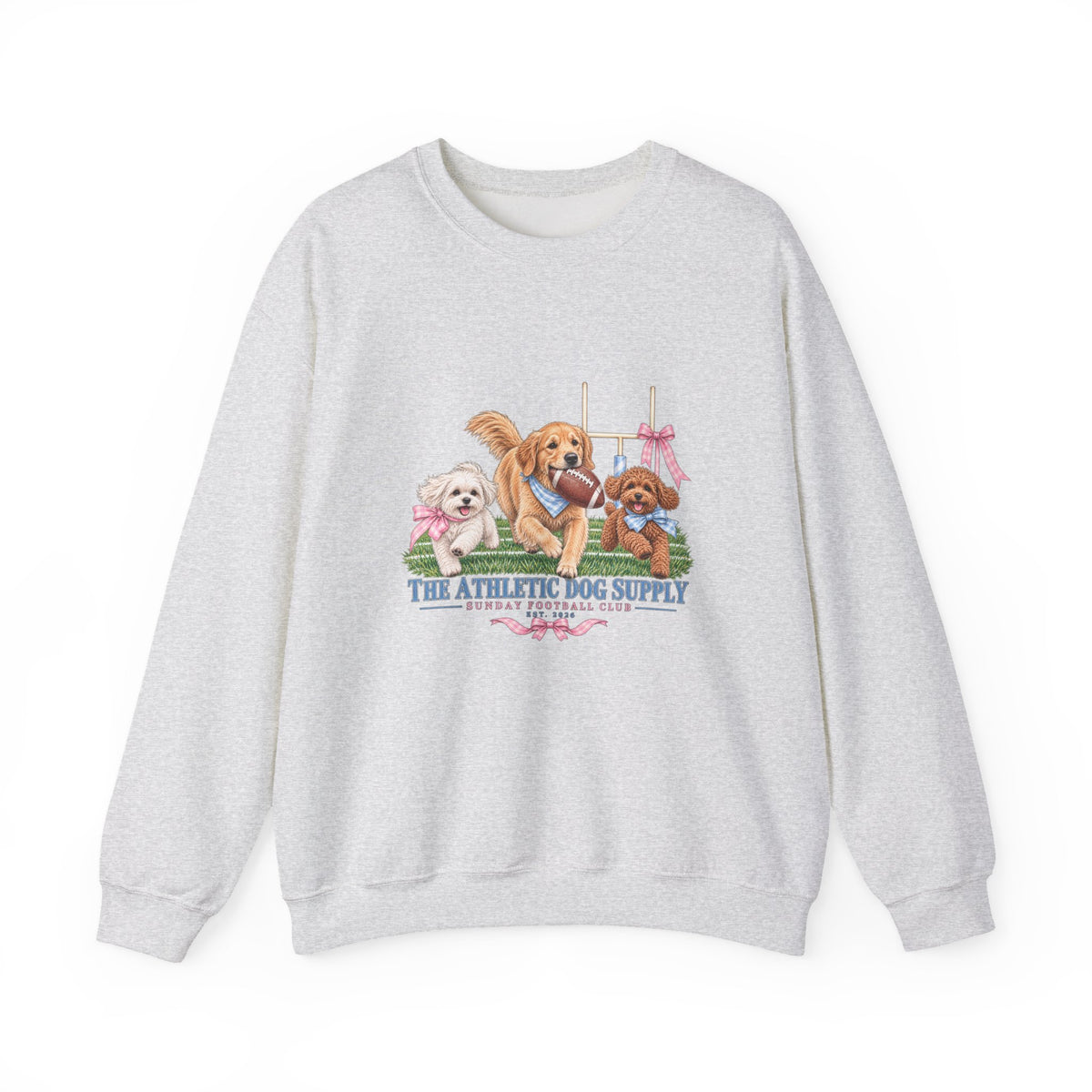 Dog Trio Football Crewneck Sweatshirt