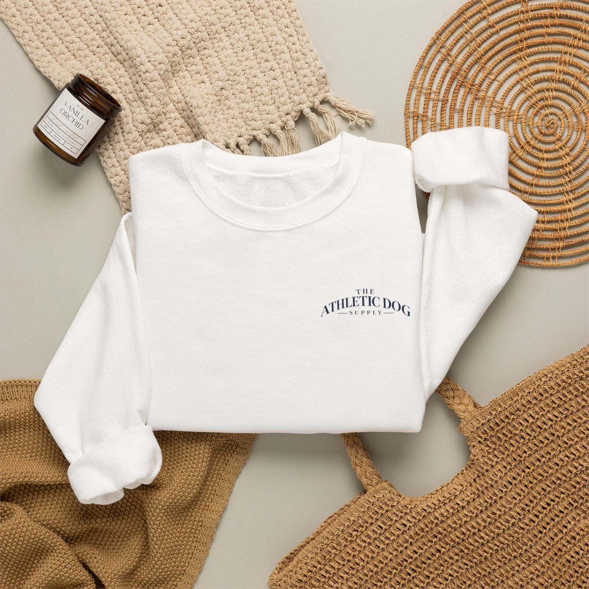 Golden Retriever Football Crewneck Sweatshirt