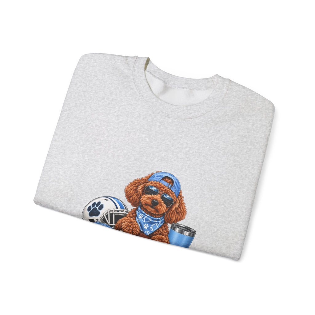 Toy Poodle Football Crewneck Sweatshirt