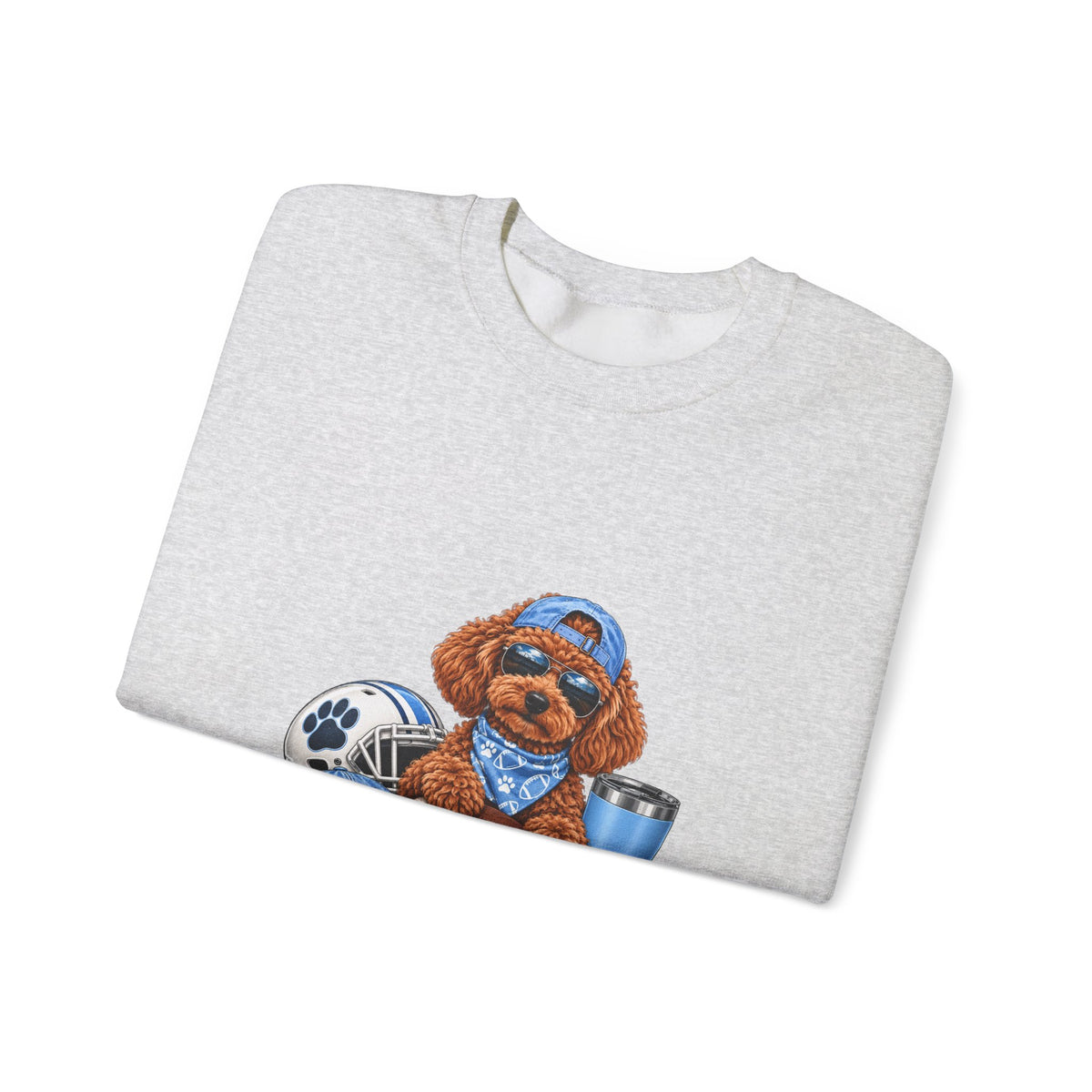 Toy Poodle Football Crewneck Sweatshirt