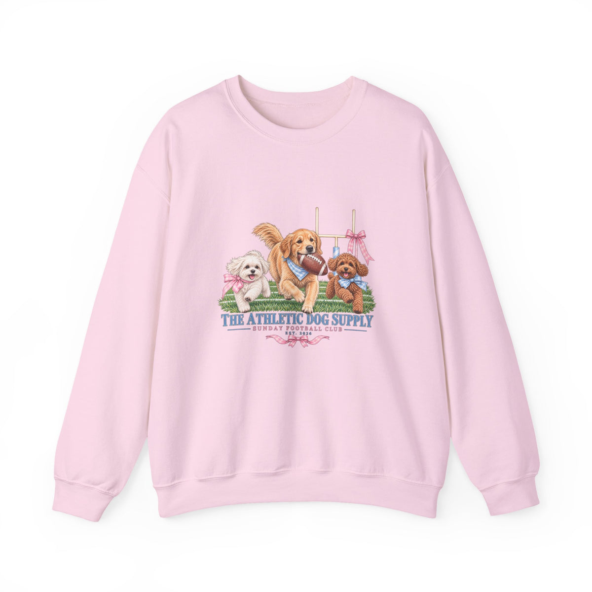 Dog Trio Football Crewneck Sweatshirt