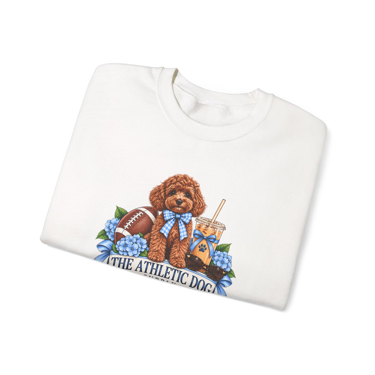 Dog Mom Football Crewneck Sweatshirt