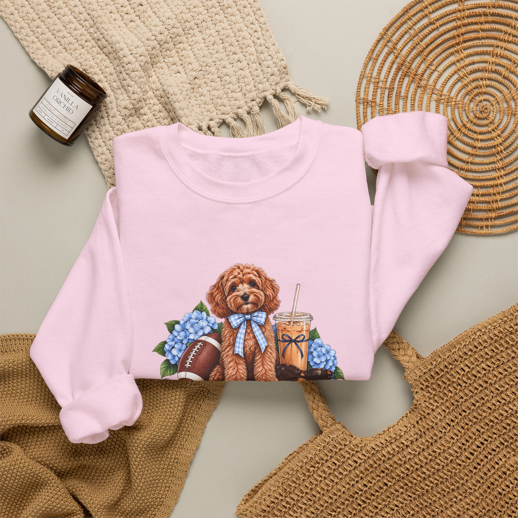 Dog Mom Football Crewneck Sweatshirt